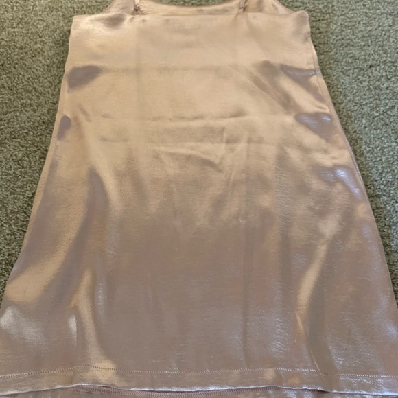 PINK SATIN SLIP DRESS - Picture 5 of 7